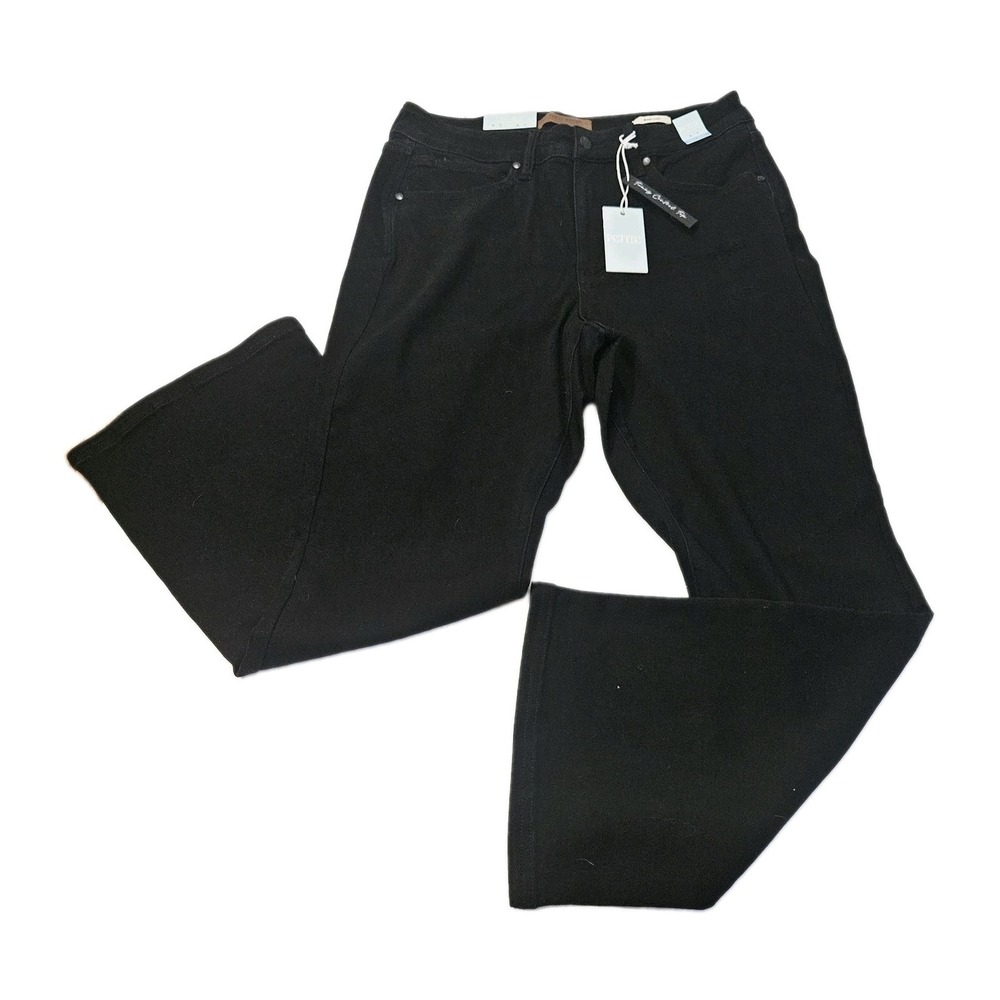 Judy Blue Petite 14W Black Bootcut Wide Leg Jeans Plus Size NWT